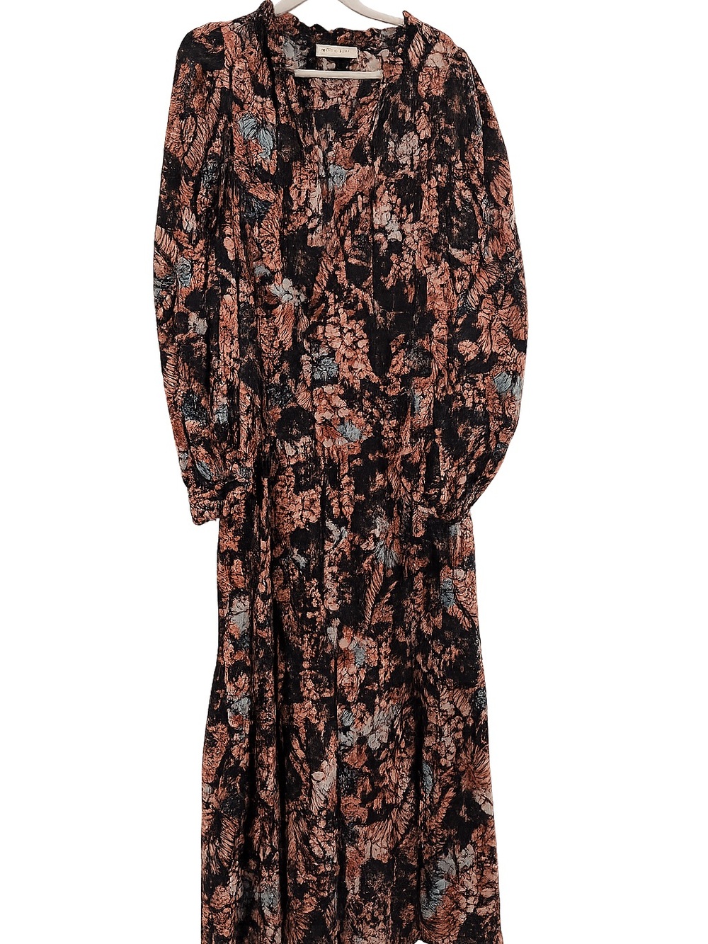 Ulla Johnson Dolores Midi Print Dress in Rosewood, size 6